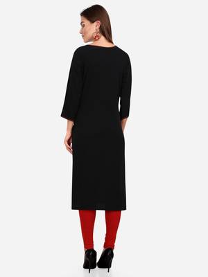 black American Crepe Digital Print trendy Kurta 2