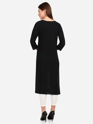 black American Crepe Digital Print trendy Kurta 2