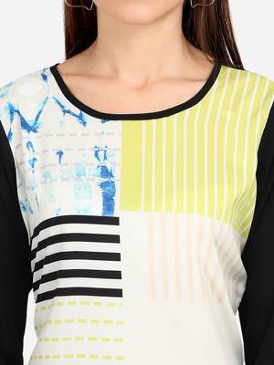 black American Crepe Digital Print trendy Kurta 4