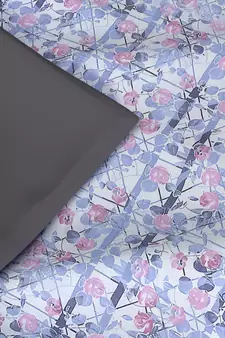 ROSARA HOME Floral Printed Polycotton Single Dohar(Navy Blue)