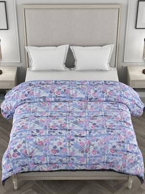 ROSARA HOME Floral Printed Polycotton Double Dohar(Navy Blue) 5