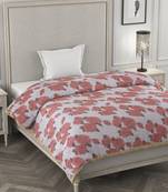ROSARA HOME Floral Printed Polycotton Single Dohar(Red)