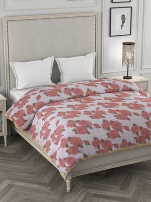 ROSARA HOME Floral Printed Polycotton Double Dohar(Red) 1