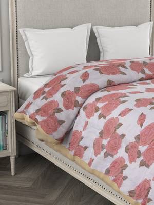 ROSARA HOME Floral Printed Polycotton Double Dohar(Red) 3