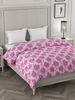 ROSARA HOME Floral Printed Polycotton Double Dohar(Pink) 1