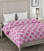 ROSARA HOME Floral Printed Polycotton Double Dohar(Pink)