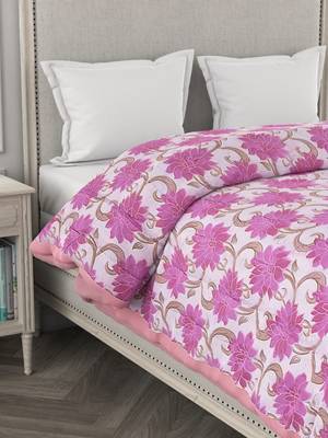 ROSARA HOME Floral Printed Polycotton Double Dohar(Pink) 3