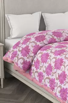 ROSARA HOME Floral Printed Polycotton Double Dohar(Pink)