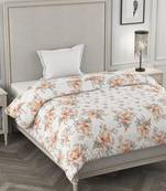 ROSARA HOME Floral Printed Cotton Single Dohar(Orange)