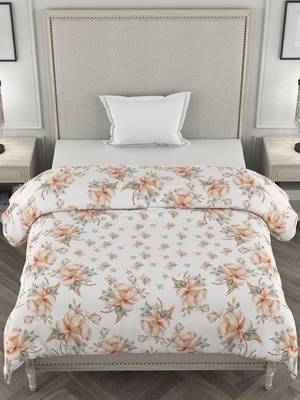 ROSARA HOME Floral Printed Cotton Single Dohar(Orange) 5