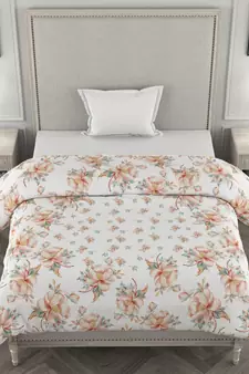 ROSARA HOME Floral Printed Cotton Single Dohar(Orange)