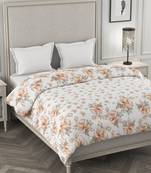 ROSARA HOME Floral Printed Cotton Double Dohar(Orange)