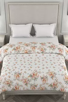 ROSARA HOME Floral Printed Cotton Double Dohar(Orange)