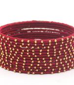 Maroon bangles-and-bracelets