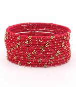 Red bangles-and-bracelets