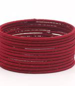 Maroon bangles-and-bracelets