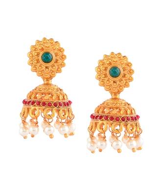 Gold Plated Designer necklaces with earings 4