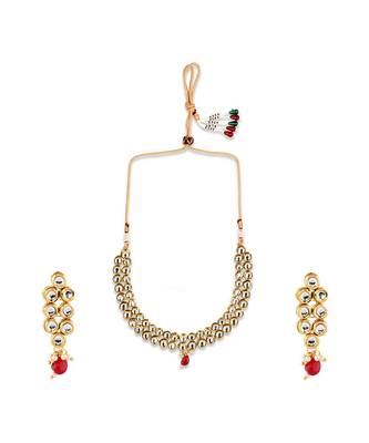 Gold Plated Kundan Necklace Set 2