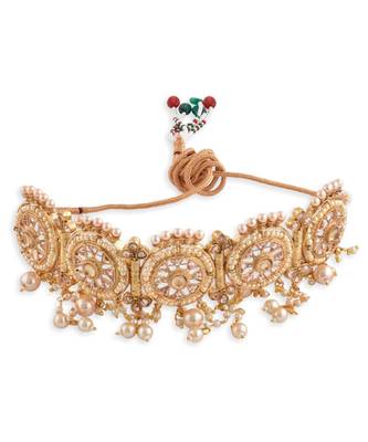 Gold Plated Designer Choker Necklace Set 2