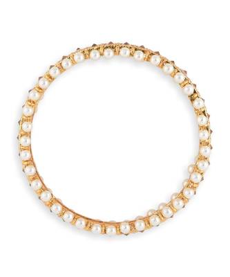 Gold Plated Stone Studded Designer Bangles Set Of 2 3