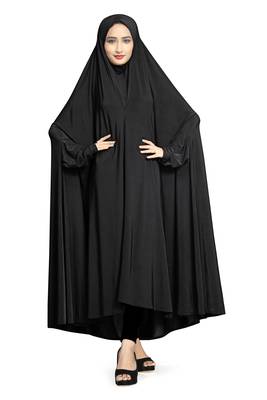 JSDC Daily Wear Plain Viscose Lycra Chaderi Prayer Abaya Burqa for Women 1