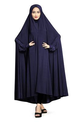 JSDC Casual Wear Plain Viscose Lycra Chaderi Prayer Abaya Burqa for Women 1