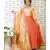peach banarasi silk anarkali with hand zardozi work on yoke and banarsi dupatta