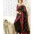 black sheer dhoti with slacks and black embroidered drape with blouse piece