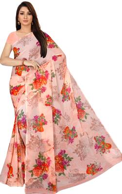 Chitrakshi Light Weight Floral Digital Printed Saree With Blouse Piece 1