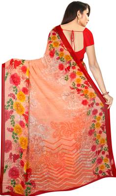 Chitrakshi Light Weight Floral Digital Printed Saree With Blouse Piece 2