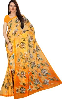 Chitrakshi Light Weight Floral Digital Printed Saree With Blouse Piece 1