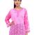 Lavangi Women Lucknowi Chikankari Georgette Short Top (Pink)