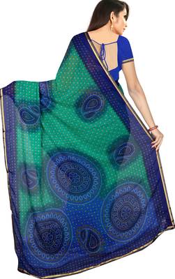 Chitrakshi Light Weight Bandhani Digital Printed Saree With Blouse Piece 2
