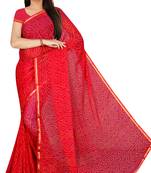 Chitrakshi Light Weight Bandhani Digital Printed Saree With Blouse Piece