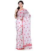 Pink Printed Cotton Saree Without Blouse
