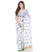 Black Printed Cotton Saree Without Blouse