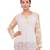Lavangi Women Lucknowi Chikankari Georgette Short Top (Fawn)