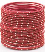 Maroon bangles-and-bracelets