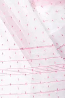 White Hand Woven Cotton Saree Without Blouse