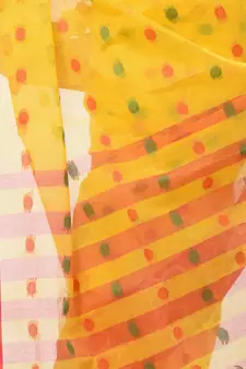 Yellow hand woven cotton saree 