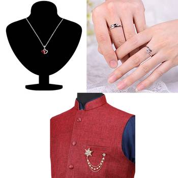 Red crystal jewellery-combo 2