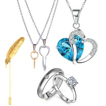 White crystal jewellery-combo 1