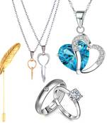 White crystal jewellery-combo