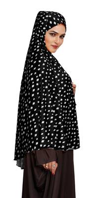 JSDC Namazi Wear Printed Stitched Spun Lycra Chaderi Hijab Without Sleeves 3