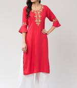 MRC Women's Embroidered Kurti
