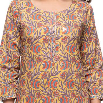Multicolor printed cotton cotton-kurtis 5