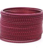 Maroon bangles-and-bracelets