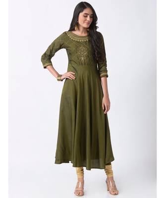 Nylangan Ecru Abha Style Kurta 1