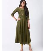 Nylangan Ecru Abha Style Kurta