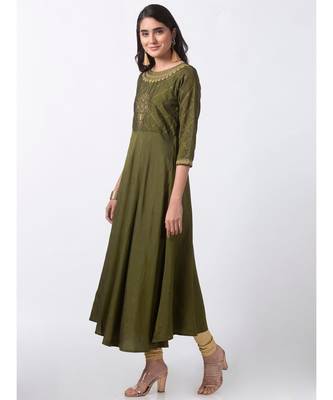 Nylangan Ecru Abha Style Kurta 6